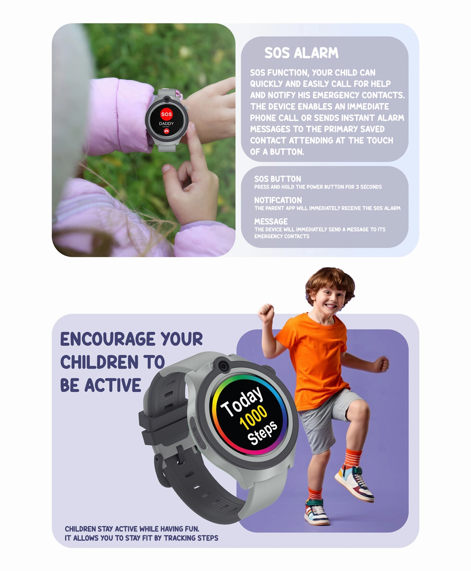 Spiky Cacus 4g Video & Voice Calling Smartwatch with GPS  - Blue