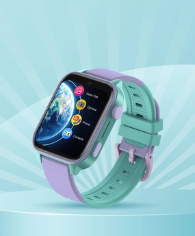 Spiky GNOME 4g Video & Voice Calling Smartwatch with - Purple