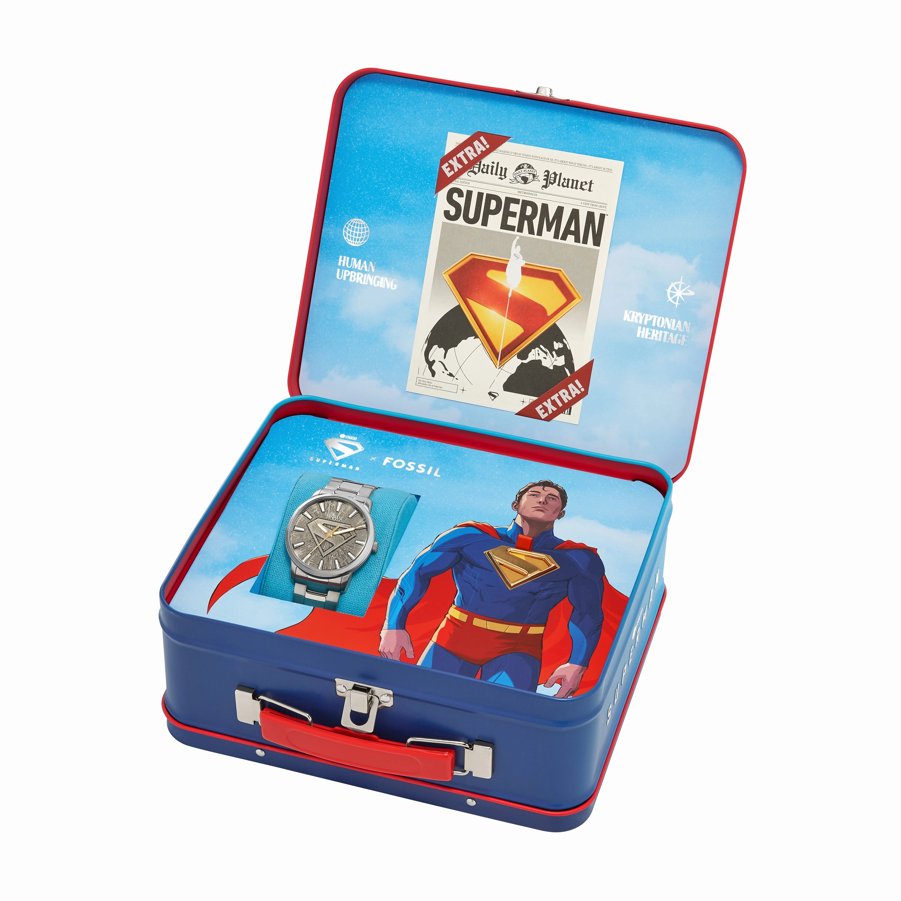 Superman x Fossil Limited-Edition S-Shield Watch Set