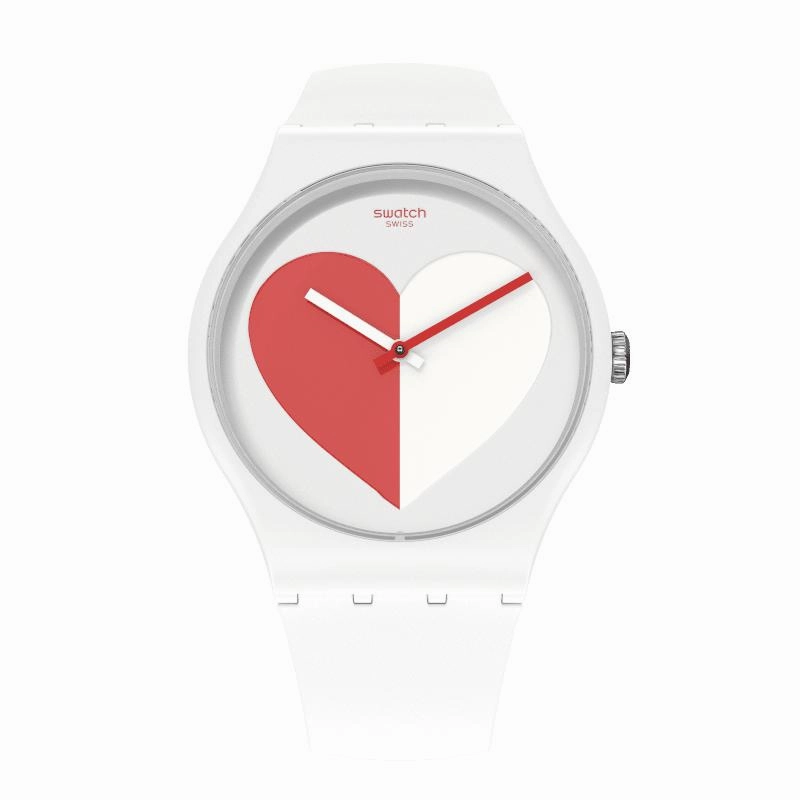 Swatch HALF <3 RED Watch SO29Z113