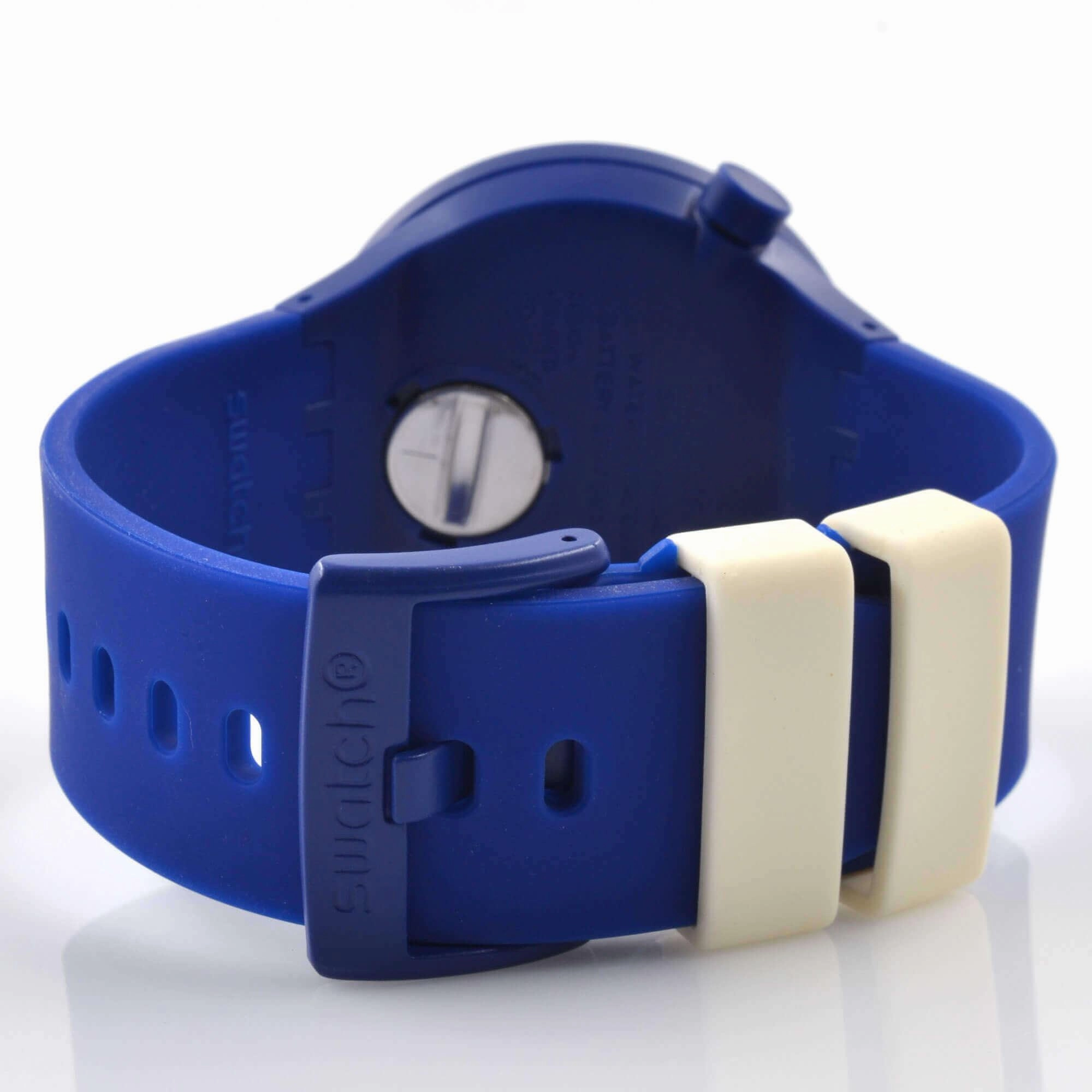 Swatch Unisex Watch - Monthly Drops Iswatch Blue Quartz Skeleton Dial | SB01N102