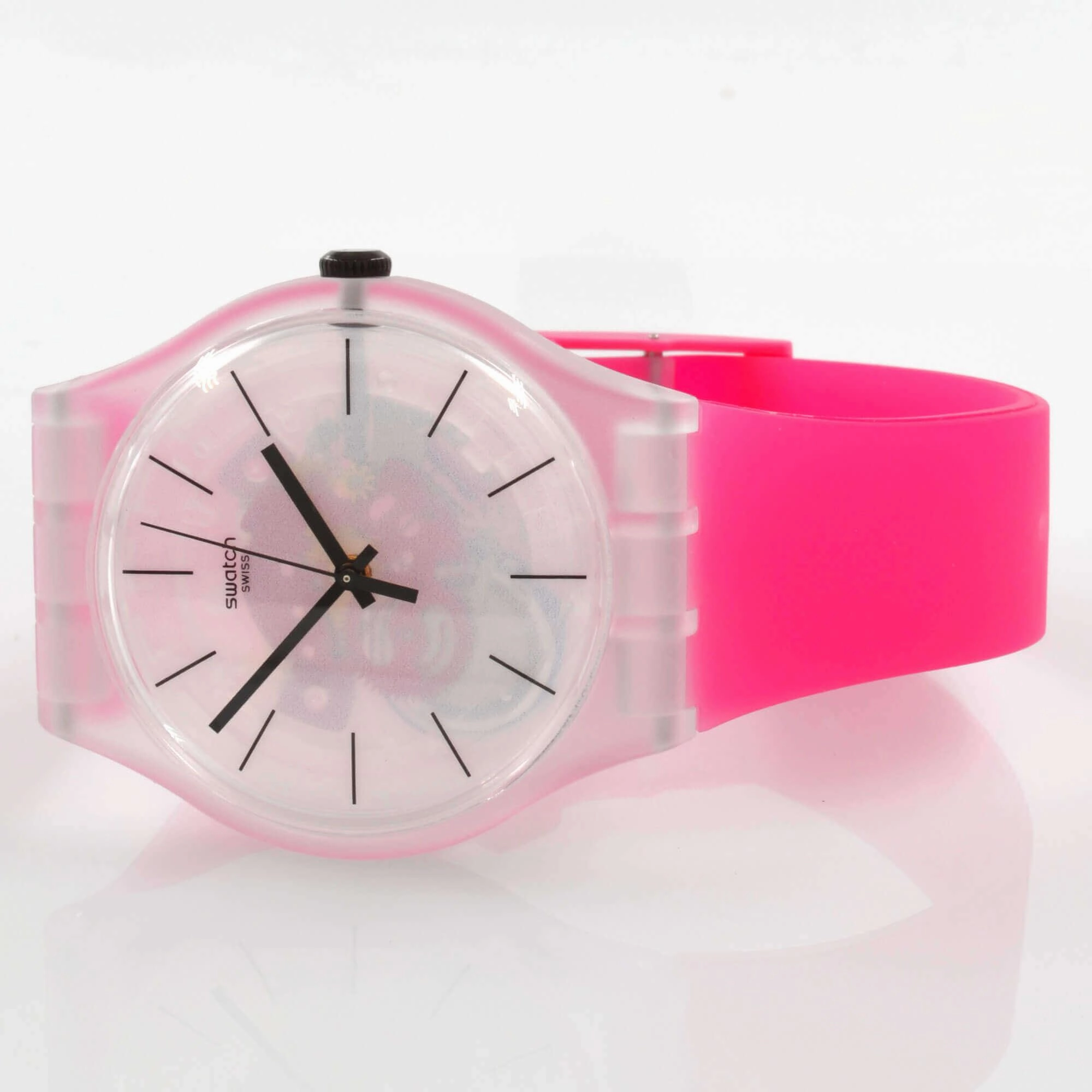 Swatch Unisex Watch - Monthly Drops Pink Daze Transparent and Pink Dial | SO29K107