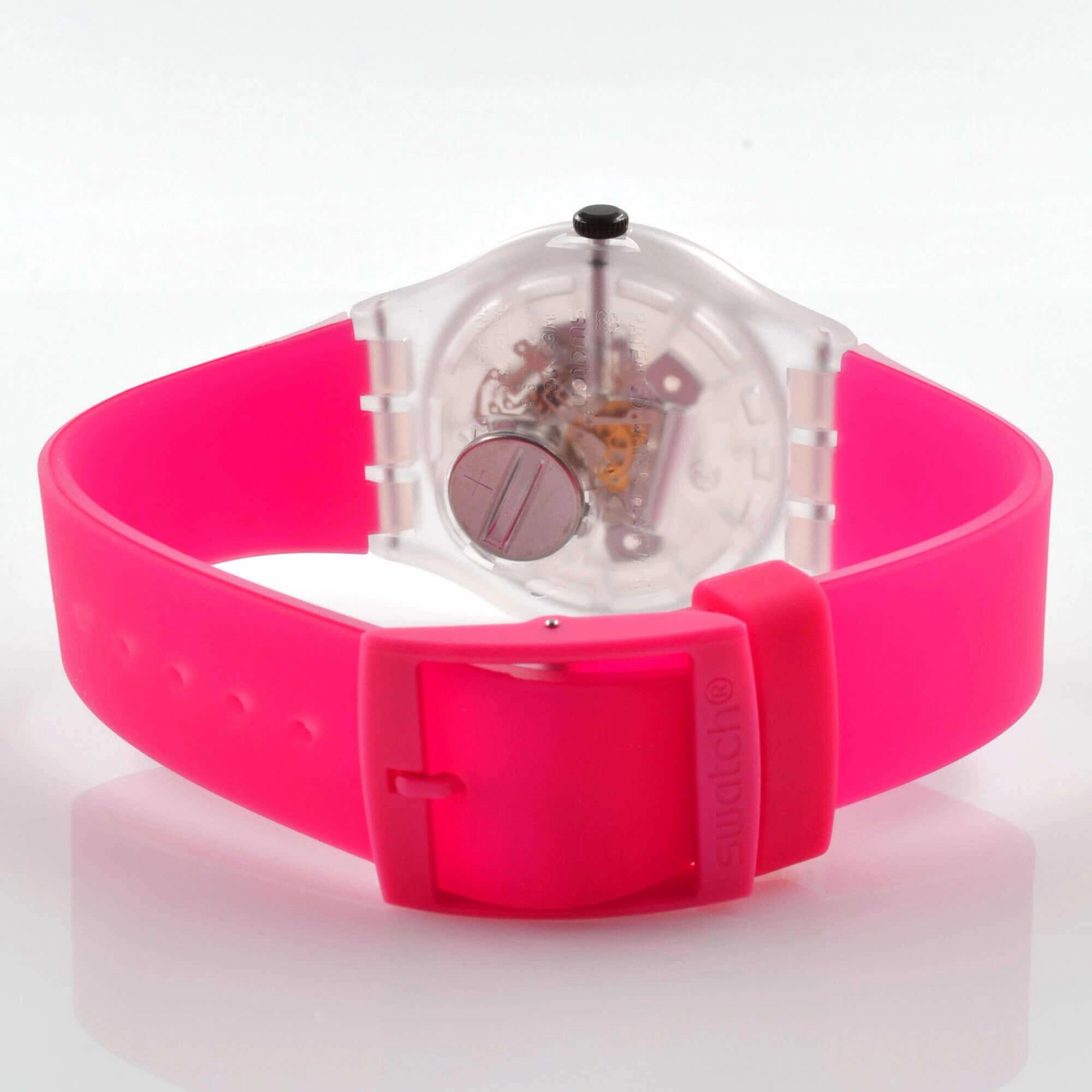 Swatch Unisex Watch - Monthly Drops Pink Daze Transparent and Pink Dial | SO29K107