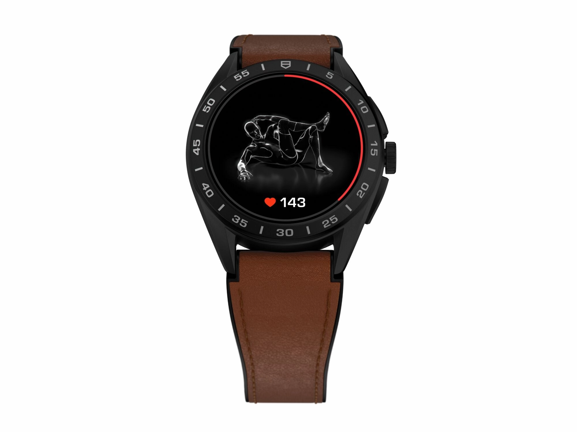 TAG Heuer Watch Connected Calibre E4 45 Titanium Brown Leather
