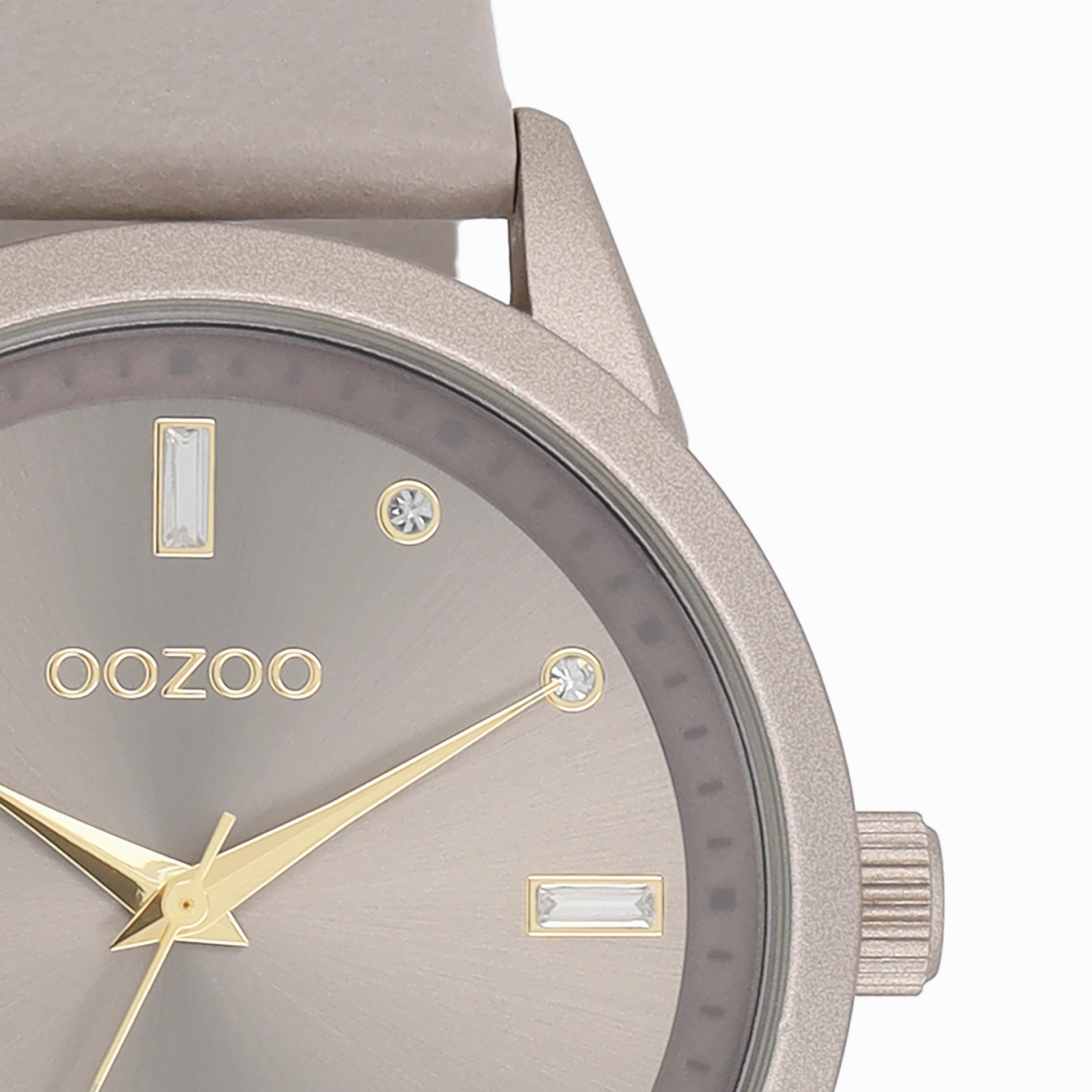 Taupe OOZOO watch with leather strap - C11287