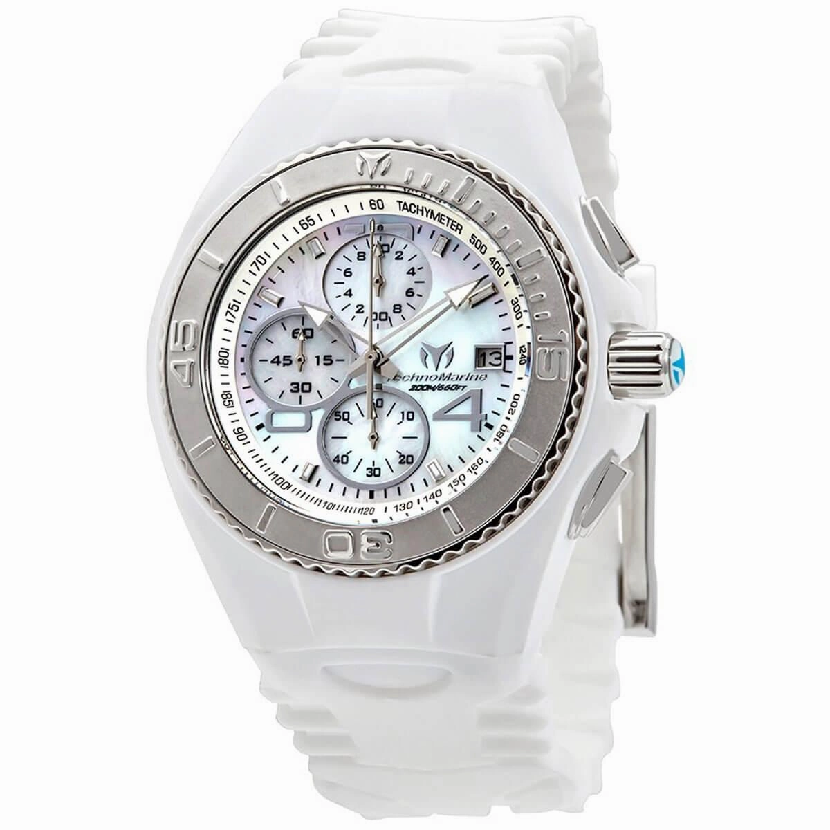 Technomarine Men's Chrono Watch - Cruise JellyFish Silver Tone Bezel Strap | TM-115356