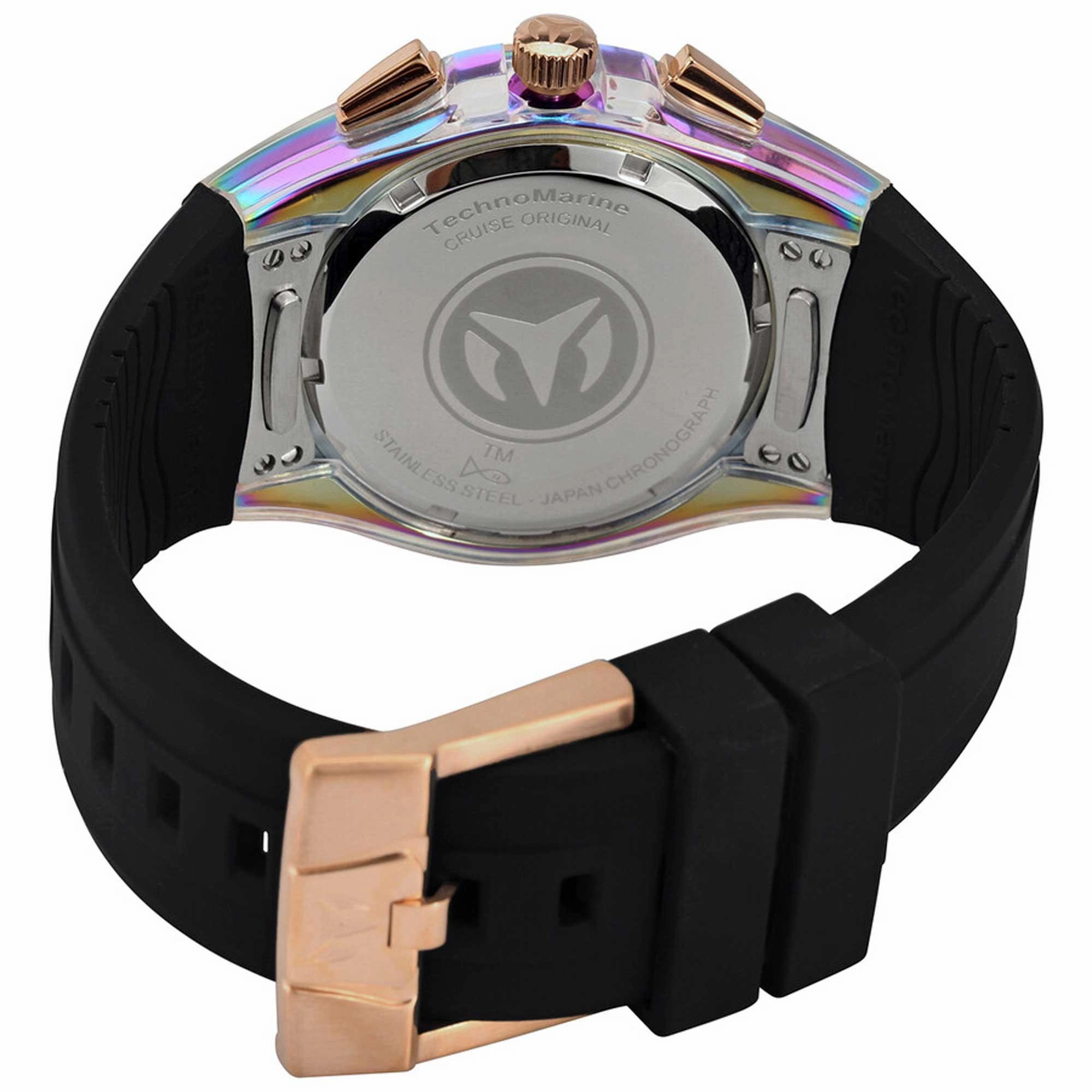 Technomarine Men's Chrono Watch - Cruise Original Black Dial Rubber Strap | TM-115367