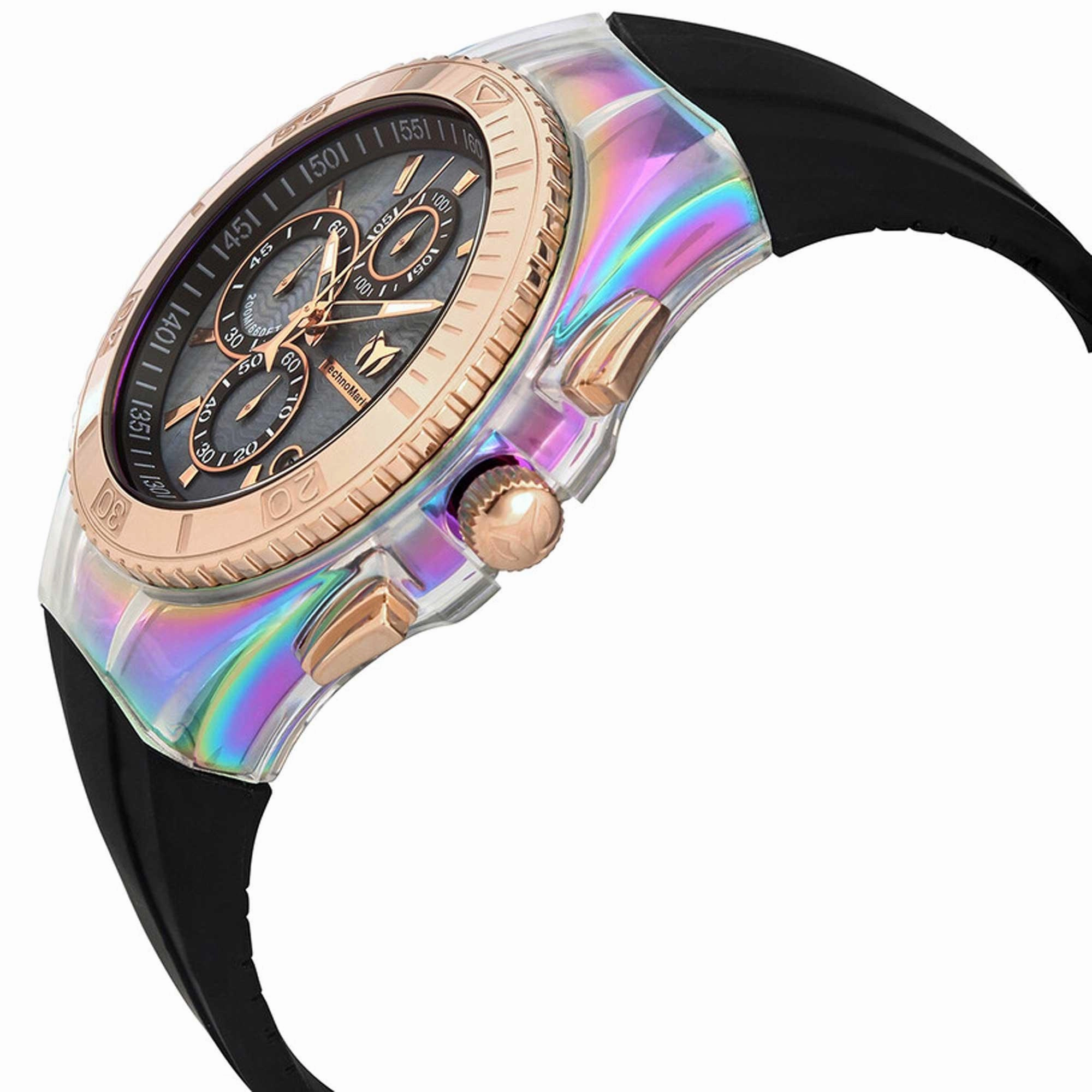 Technomarine Men's Chrono Watch - Cruise Original Black Dial Rubber Strap | TM-115367