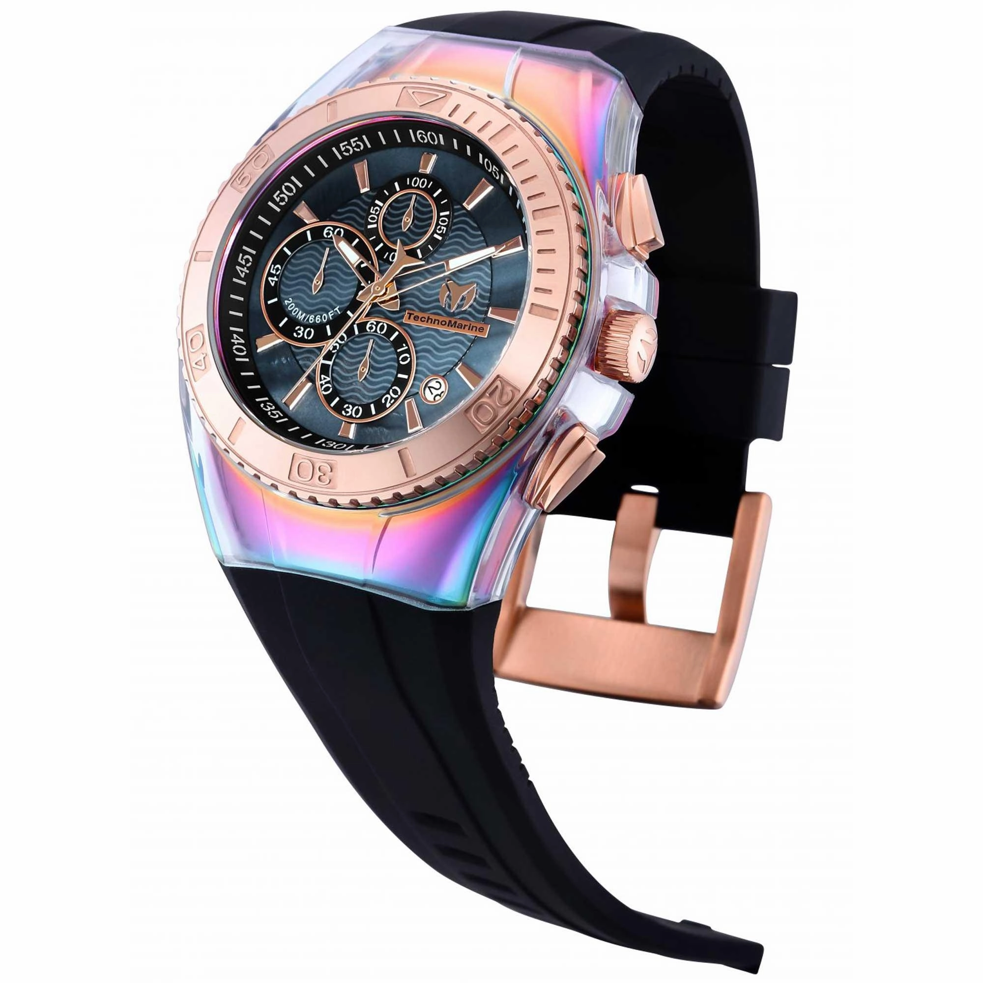 Technomarine Men's Chrono Watch - Cruise Original Black Dial Rubber Strap | TM-115367