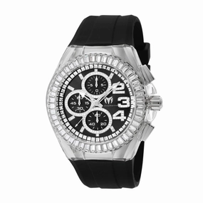 Technomarine Men's Watch - Cruise Glitz Quartz Black Dial Rubber Strap | TM-121006