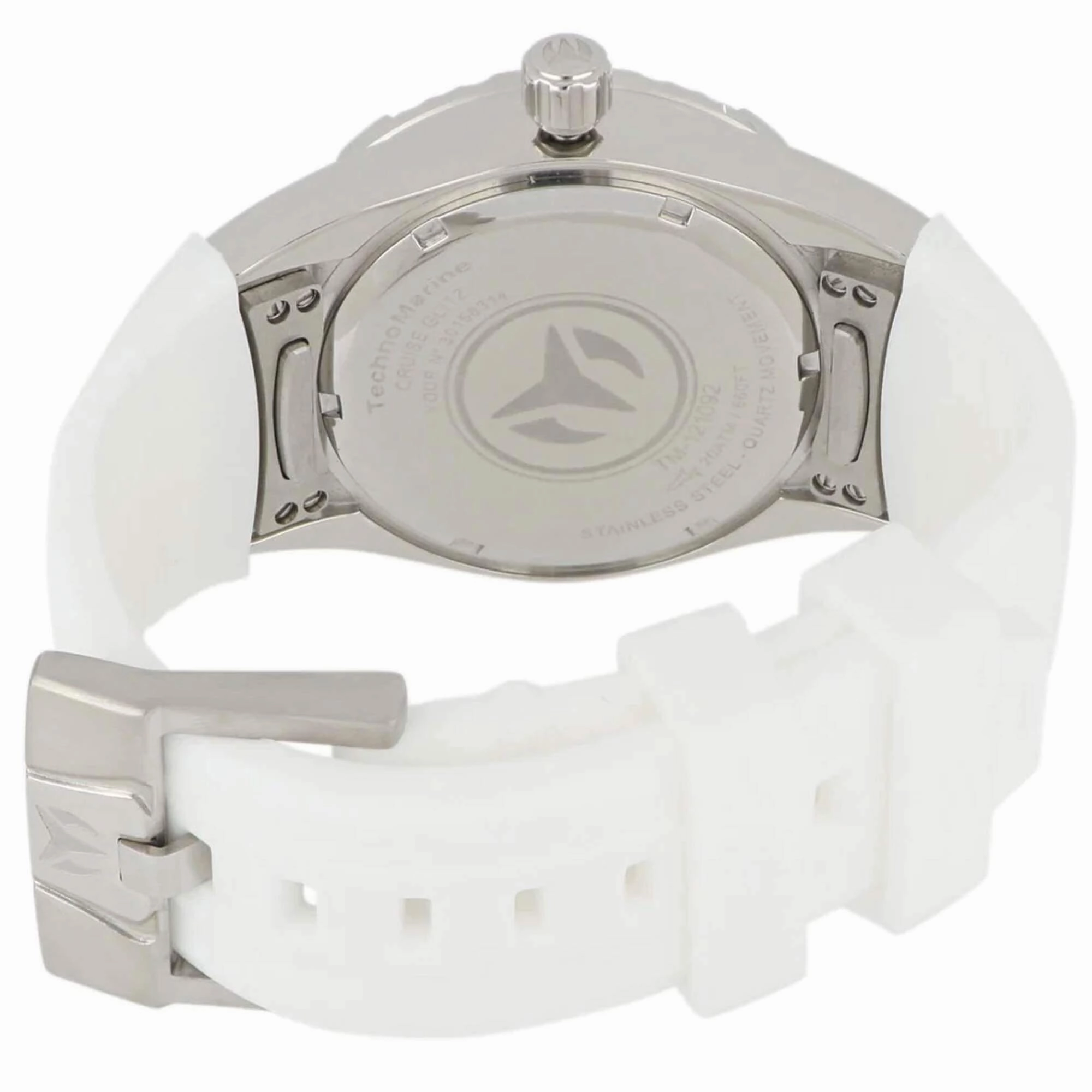 Technomarine Men's Watch - Cruise Glitz Silver Dial White Silicone Strap | TM-121092