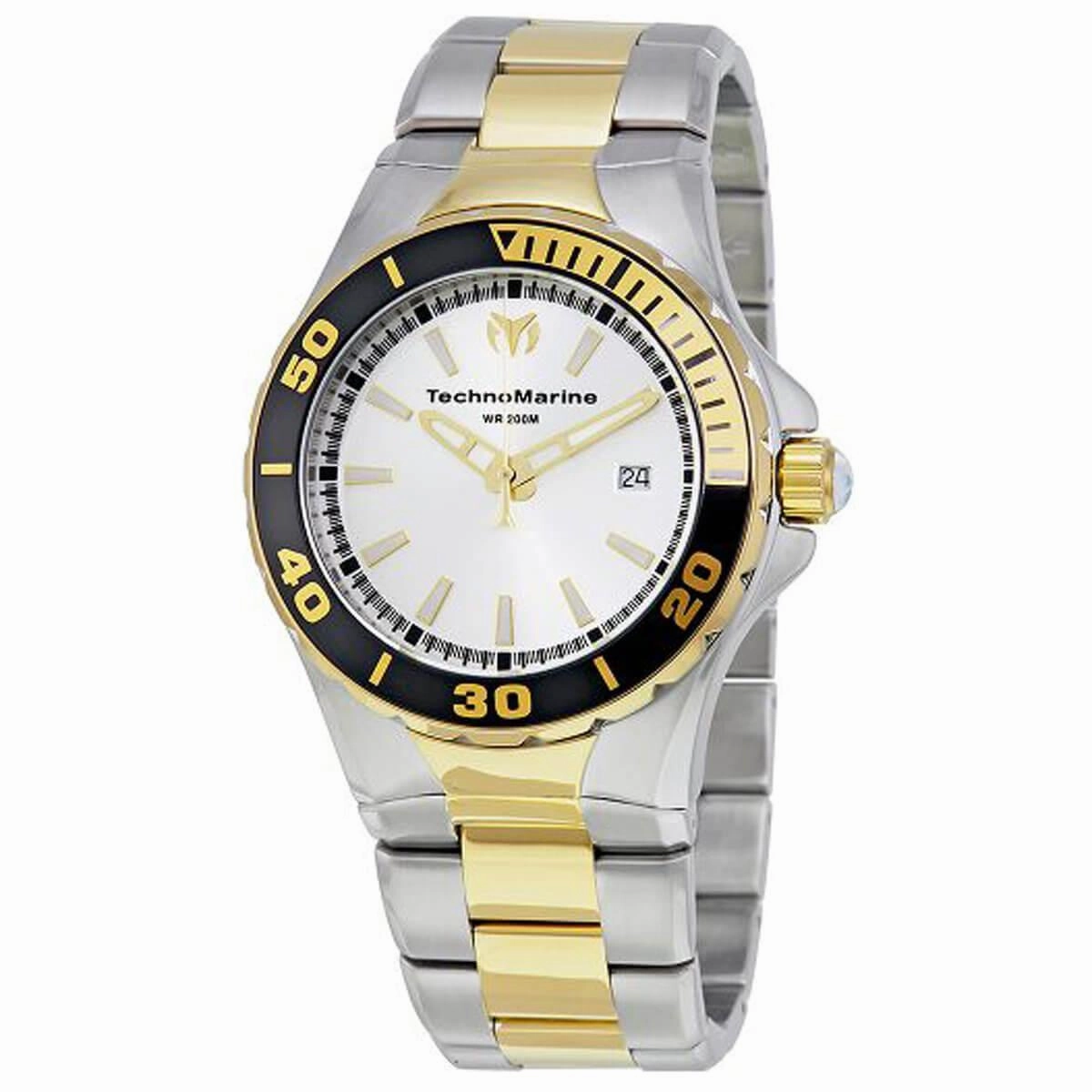 Technomarine Men's Watch - Sea Manta Silver Tone Dial Two Tone Bracelet | TM-215004