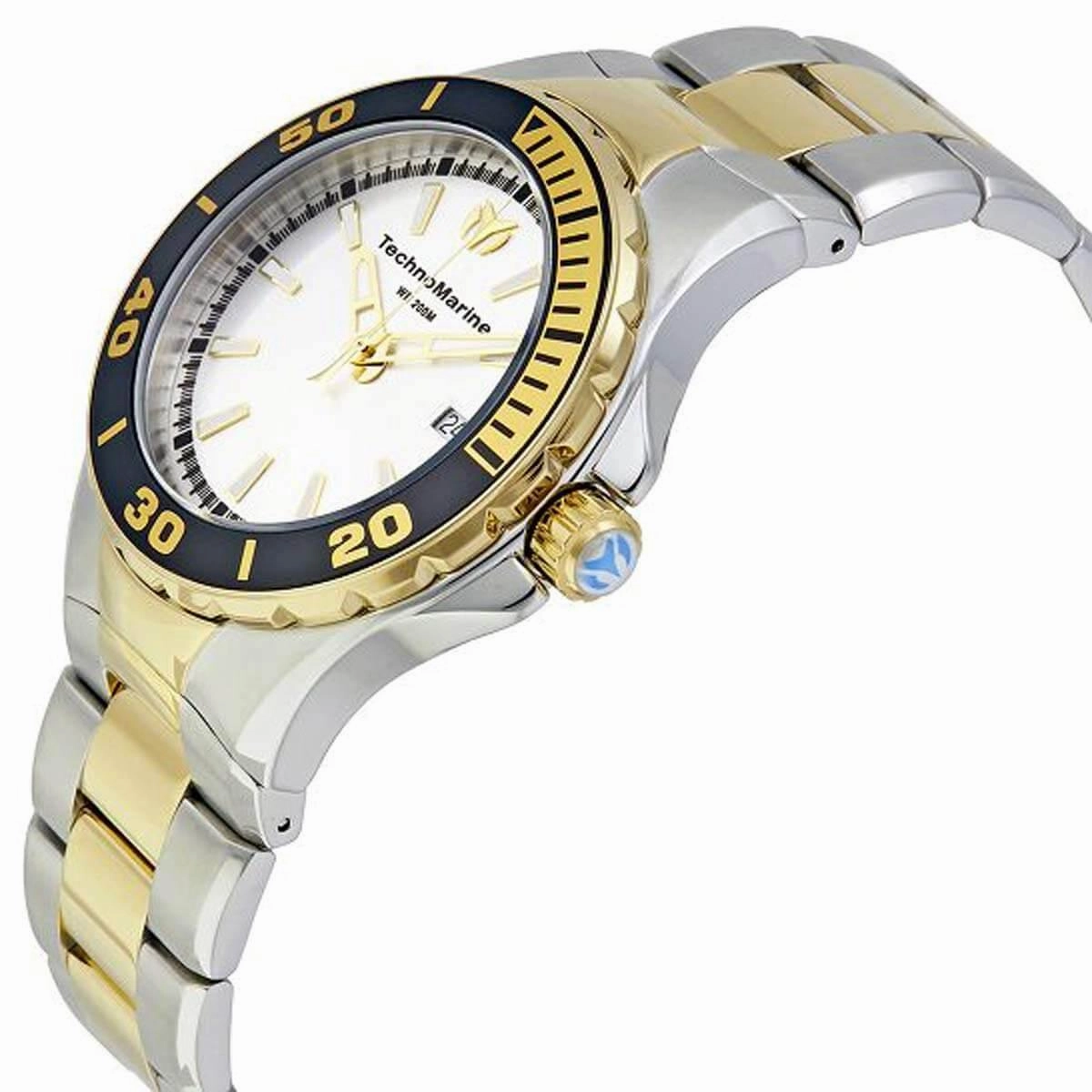 Technomarine Men's Watch - Sea Manta Silver Tone Dial Two Tone Bracelet | TM-215004