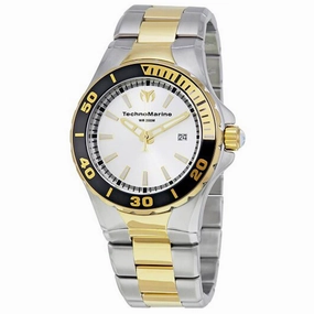 Technomarine Men's Watch - Sea Manta Silver Tone Dial Two Tone Bracelet | TM-215004