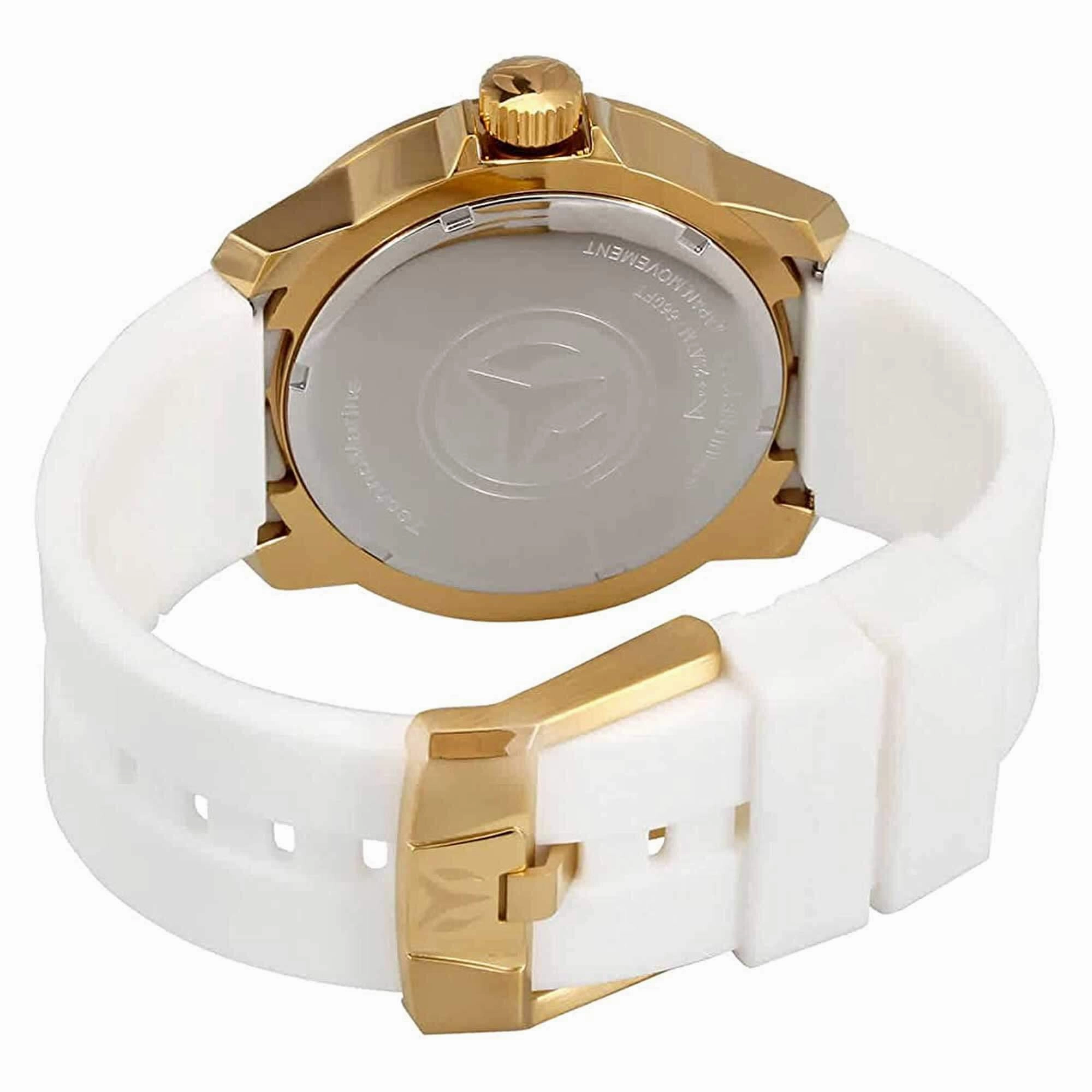Technomarine Men's Watch - UF6 Silver and Gold Dial White Silicone Strap | TM-621016