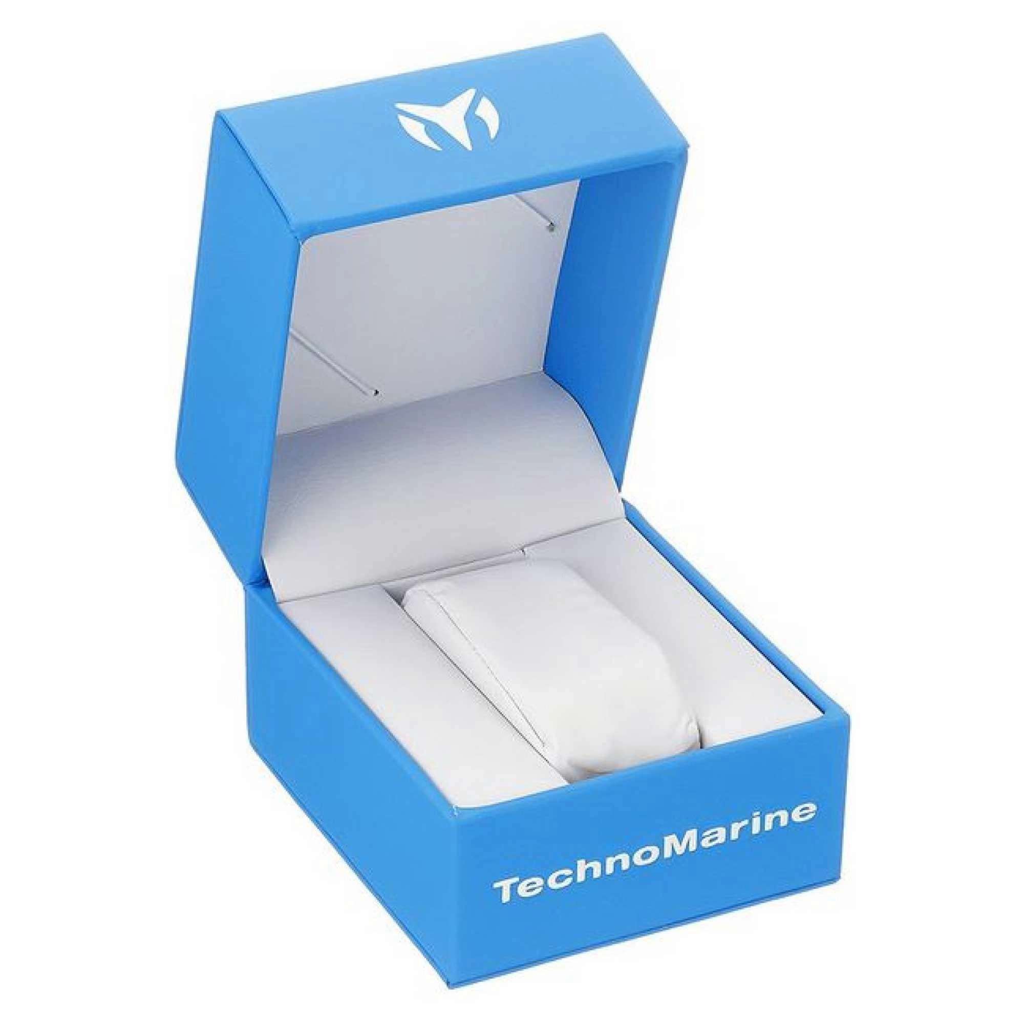 Technomarine Men's Watch - UF6 Silver and Gold Dial White Silicone Strap | TM-621016