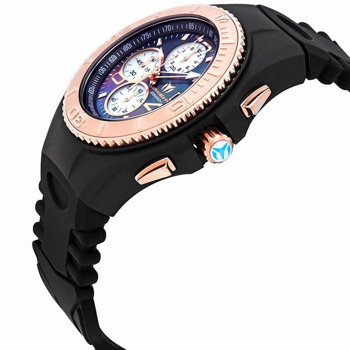Technomarine Men's Watch Cruise JellyFish Rose Gold Bezel Strap | TM-115350