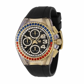 Technomarine Unisex Watch - Cruise Glitz Chrono Black Dial Rubber Strap | TM-121046