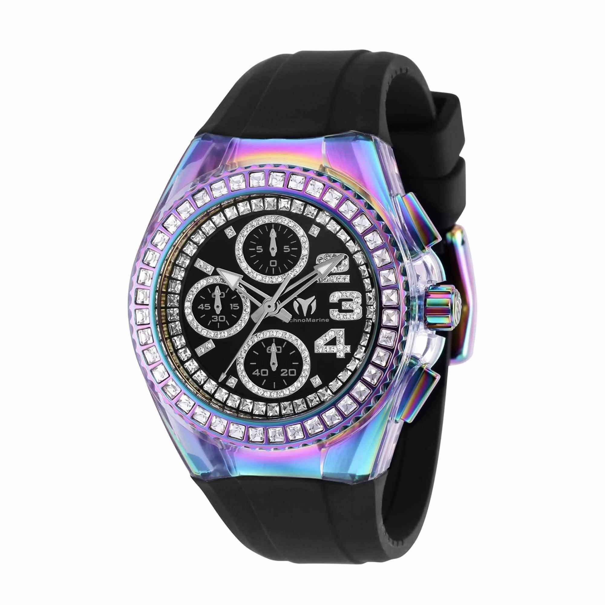 Technomarine Unisex Watch - Cruise Glitz Quartz Chrono Iridescent Case | TM-121053