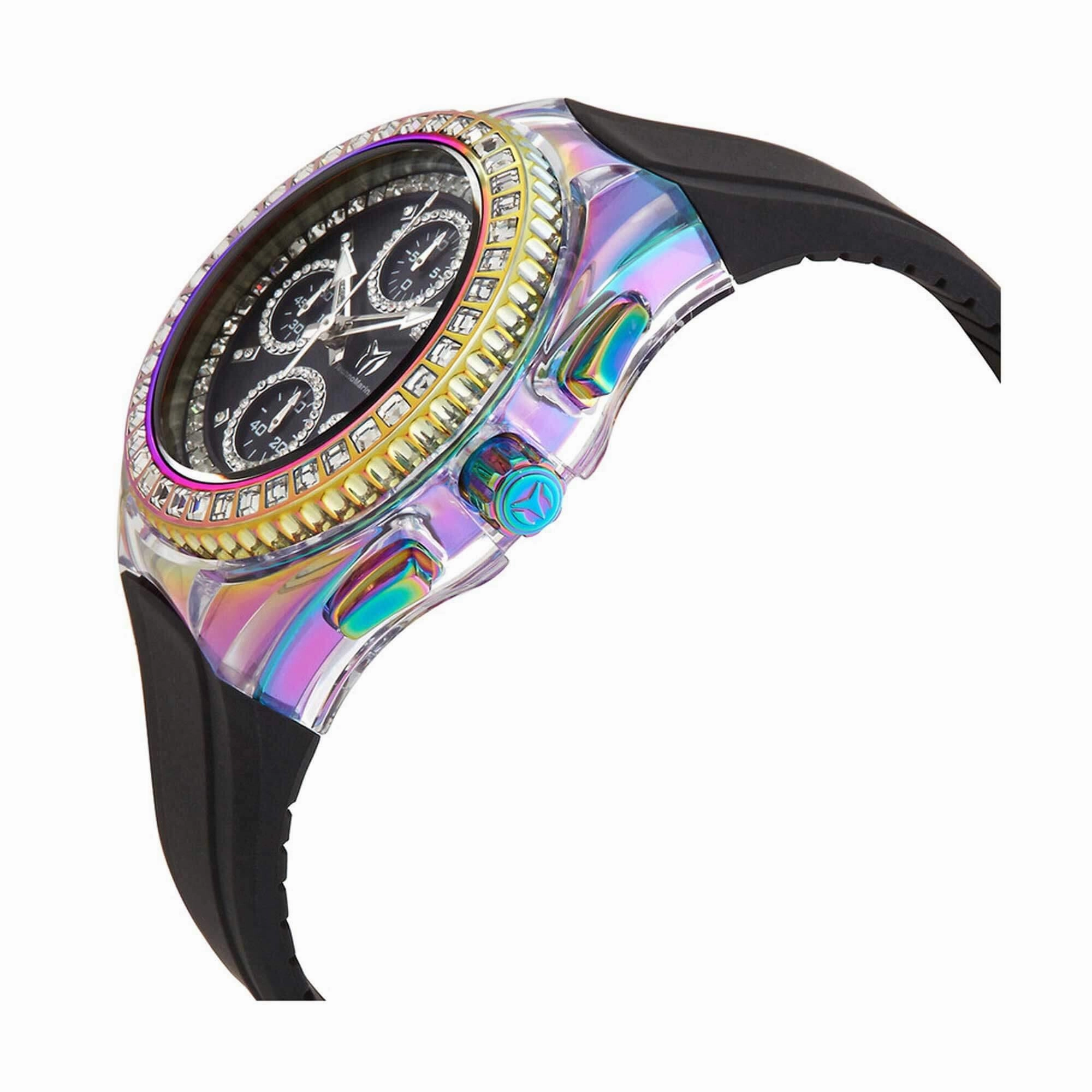 Technomarine Unisex Watch - Cruise Glitz Quartz Chrono Iridescent Case | TM-121053