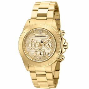 Technomarine Women's Chronograph Watch - Manta Ray Gold Tone Dial Bracelet | TM-219013