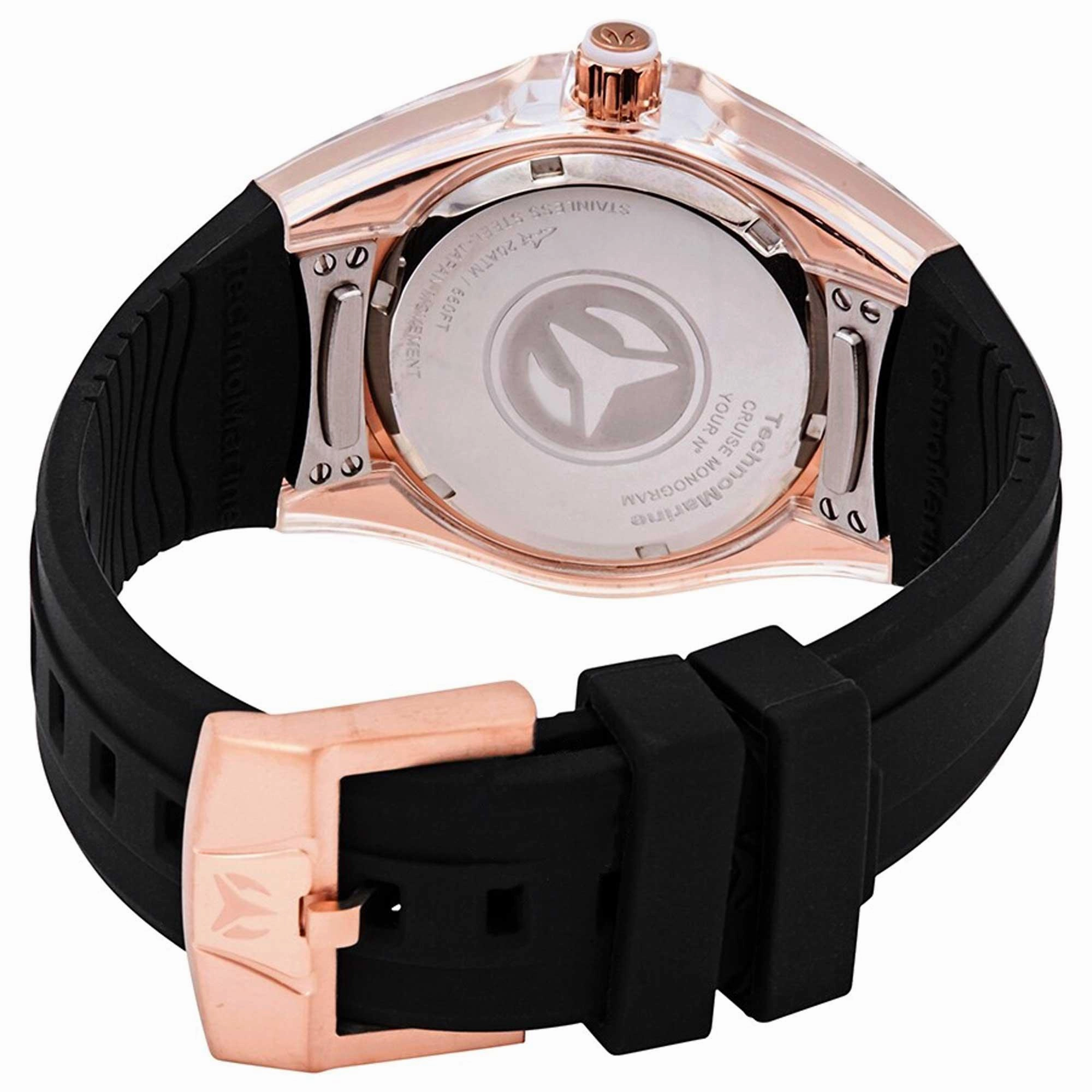Technomarine Women's Quartz Watch - Cruise Monogram Black Rubber Strap | TM-115327