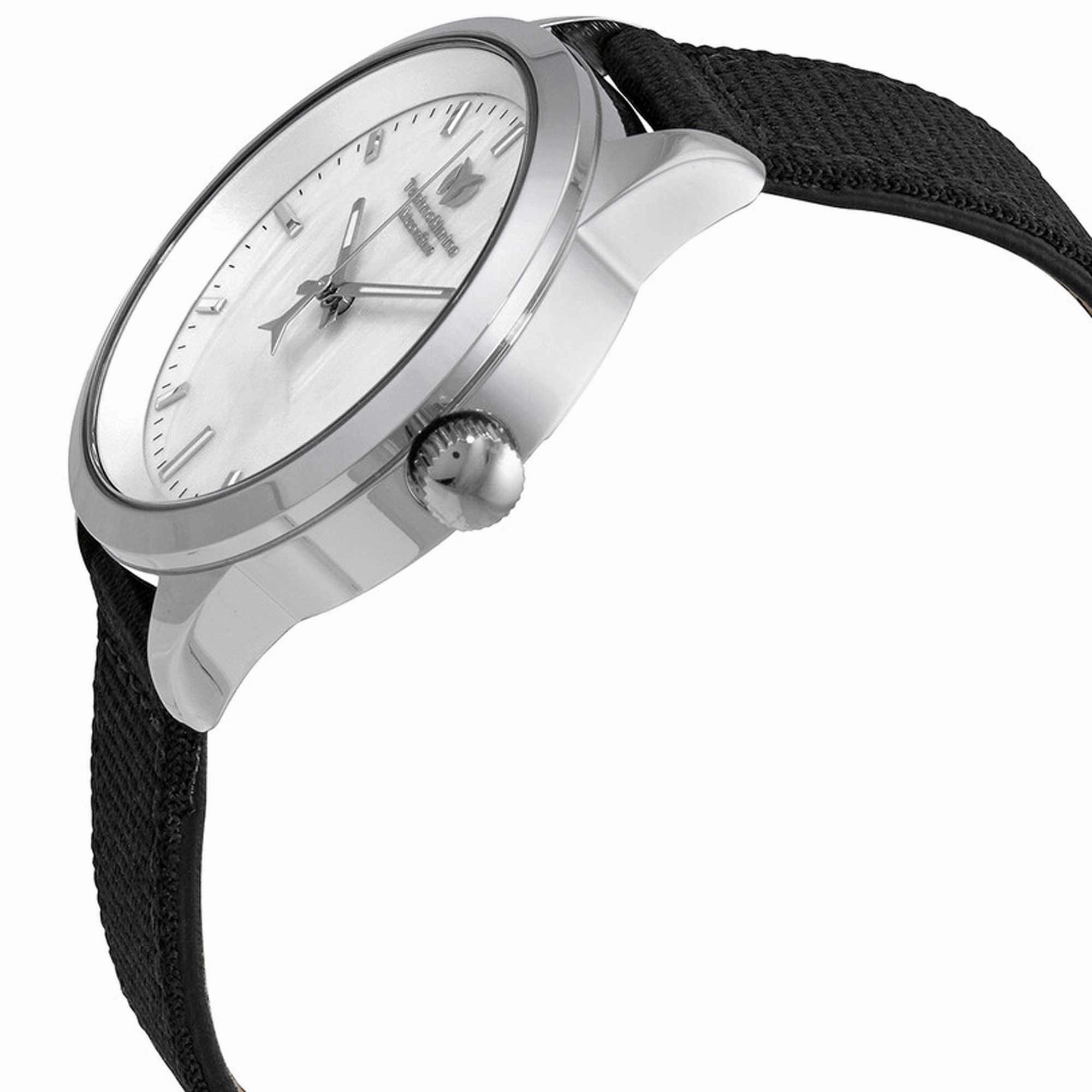 Technomarine Women's Quartz Watch - MoonSun White MOP Dial Black Strap | TM-820000