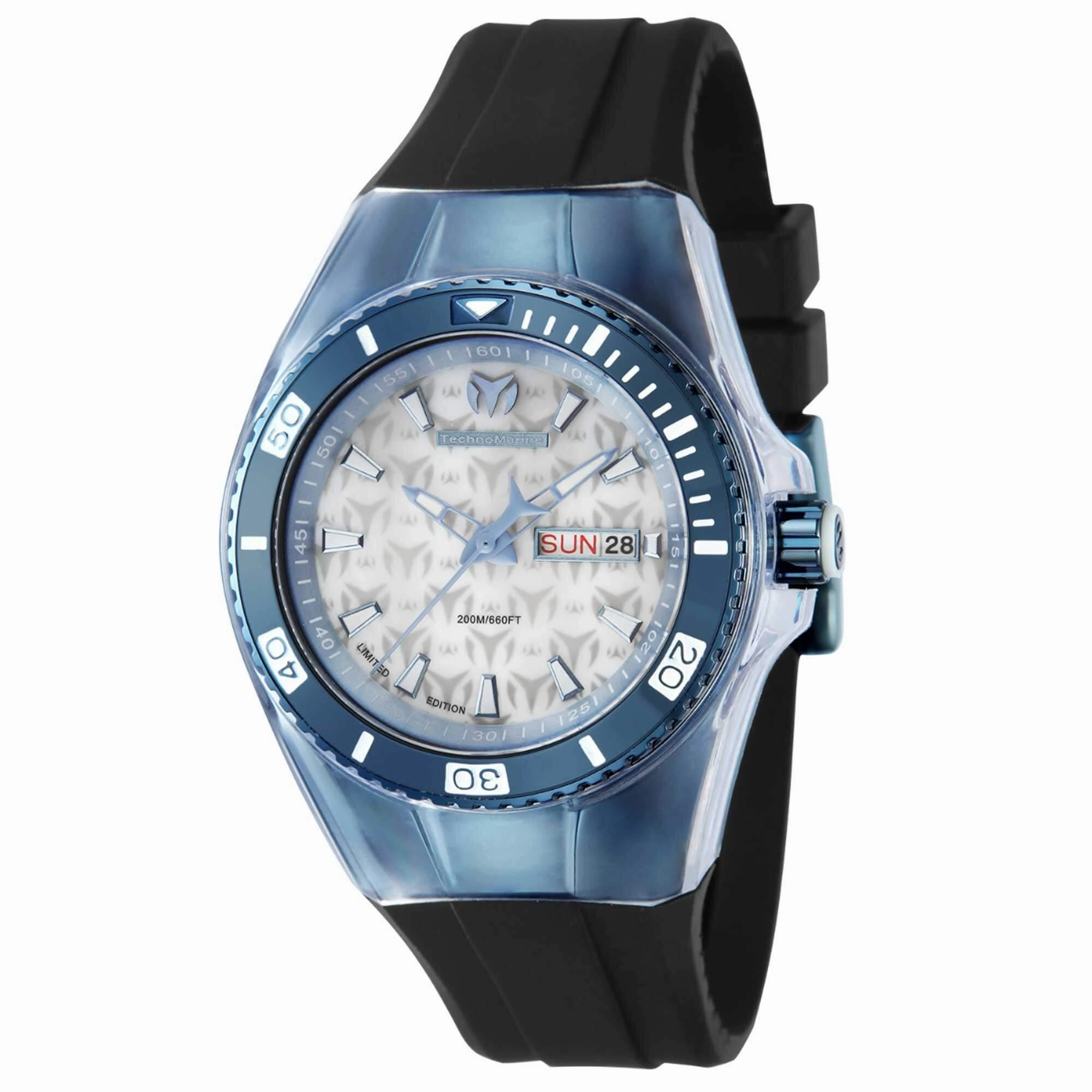 Technomarine Women's Watch - Cruise Blue Case White Dial Silicone Strap | TM-121222