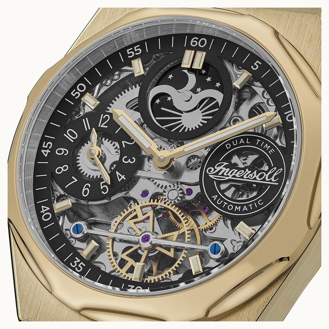 THE BROADWAY DUAL TIME AUTOMATIC WATCH I12907