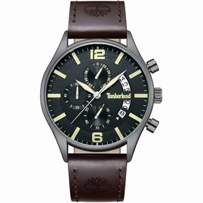 Timberland Men's Watch - Dress Sport Chronograph Dark Brown Strap | TDWGC9001203