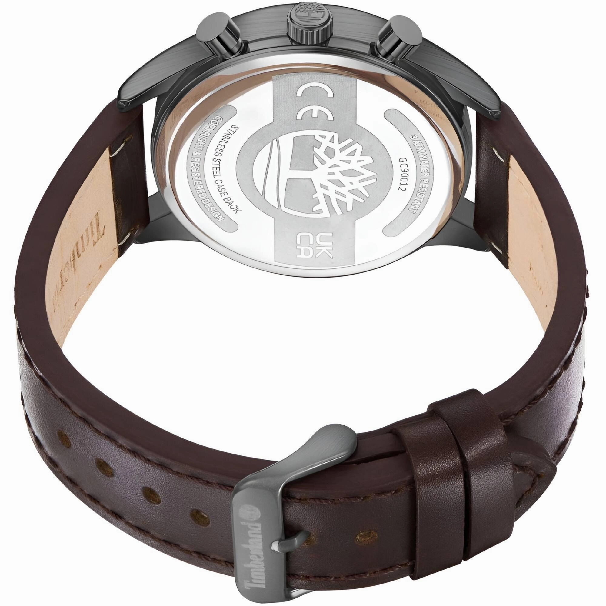 Timberland Men's Watch - Dress Sport Chronograph Dark Brown Strap | TDWGC9001203
