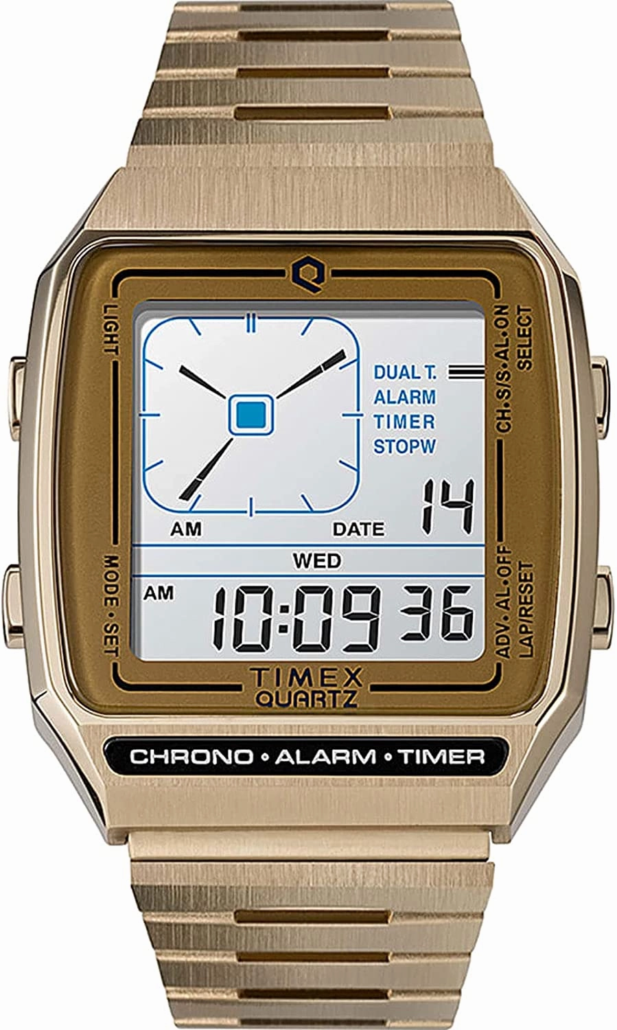 Timex 32.5 mm Q LCA Timex Reissue Digital LCA Stainless Steel
