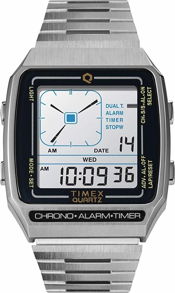 Timex 32.5 mm Q LCA Timex Reissue Digital LCA Stainless Steel