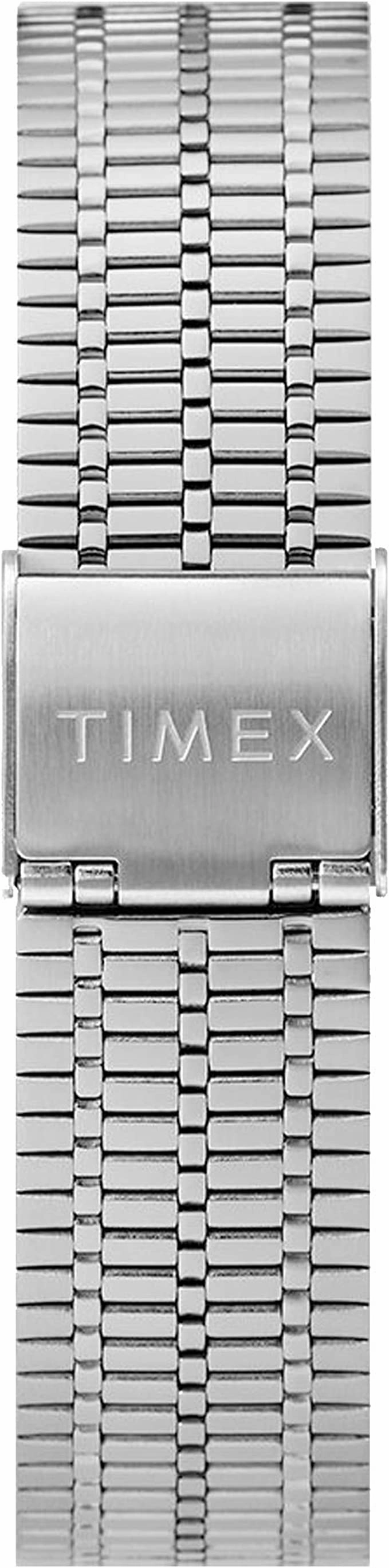 Timex 38 mm Q Timex Reissue Stainless Steel Case Blue Dial Stainless Steel Bracelet
