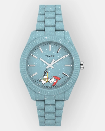 Timex Legacy Ocean x Peanuts 37mm Recycled Bracelet Watch