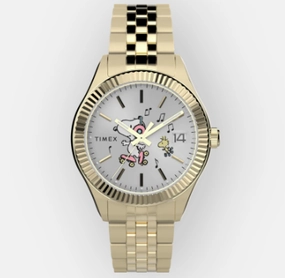 Timex Legacy x Peanuts Roller Skating 34mm Stainless Steel Bracelet Watch