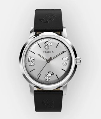 Timex Marlin Automatic x Peanuts Sketch 40mm Leather Strap Watch