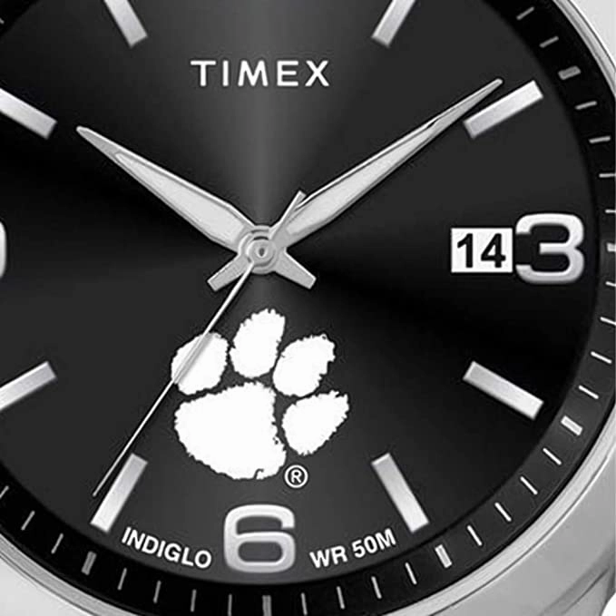 Timex Men's Auburn University Tigers Watch Black Leather Band Ace