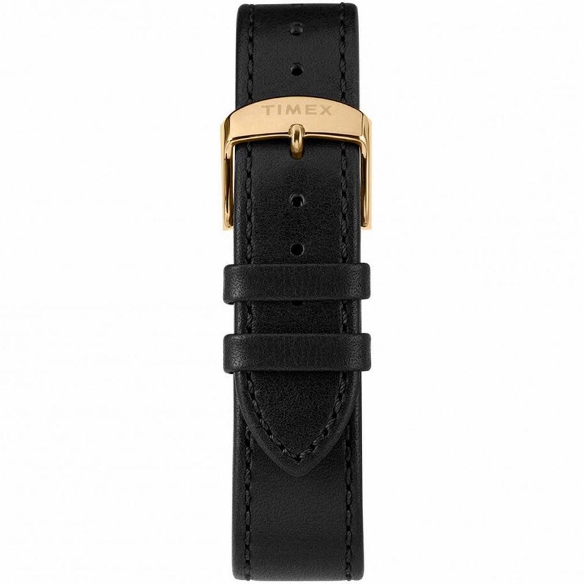 Timex Men's Automatic Watch - Marlin Black Dial Leather Strap | TW2T22800ZV