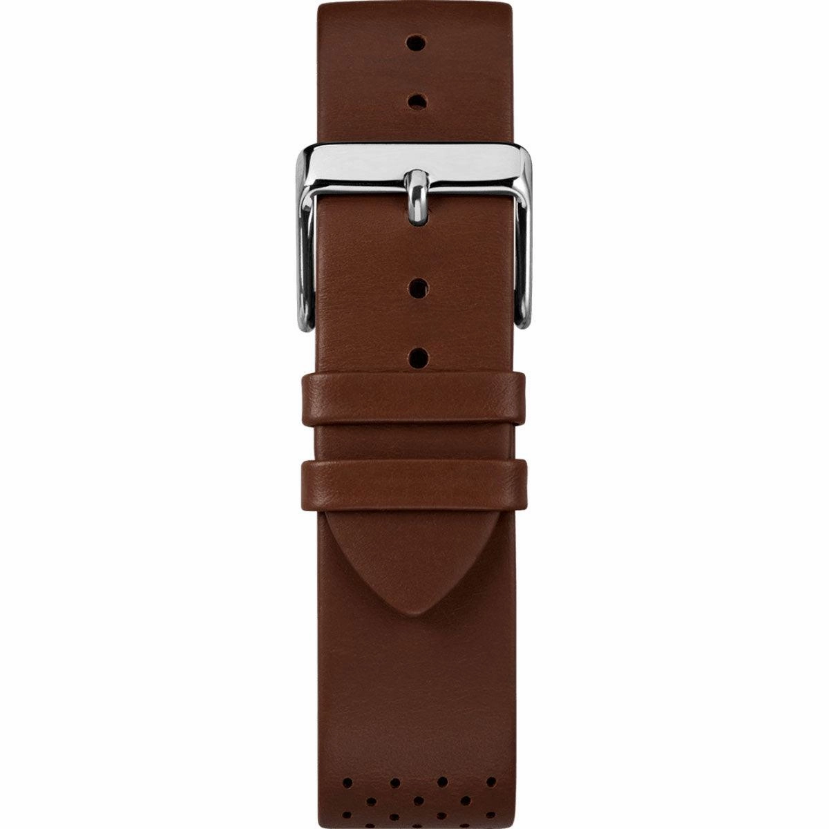Timex Men's Chrono Watch - Fairfield Supernova Grey Dial Leather Strap | TW2R80000