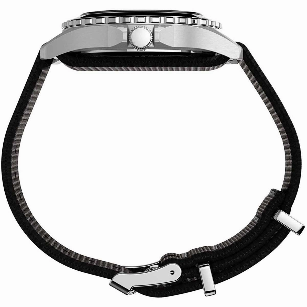 Timex Men's Quartz Watch - Navi XL Rotating Bezel Black Dial Strap | TW2T75600VQ