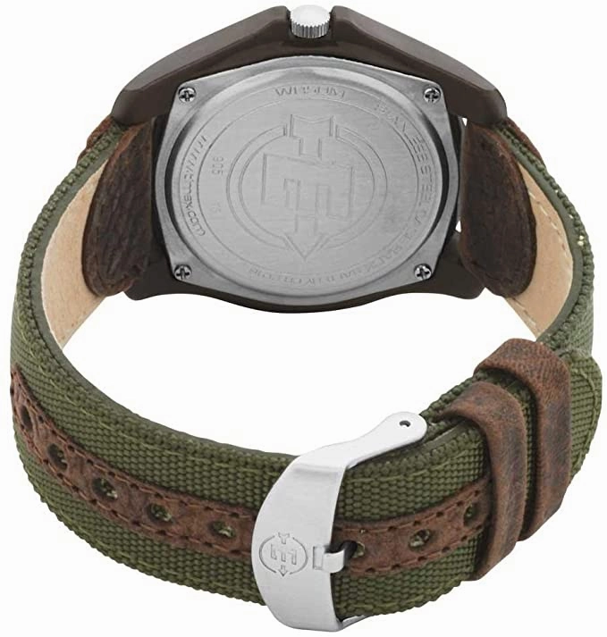 Timex Men's T49101 Expedition Camper Green Nylon/Leather Strap Watch