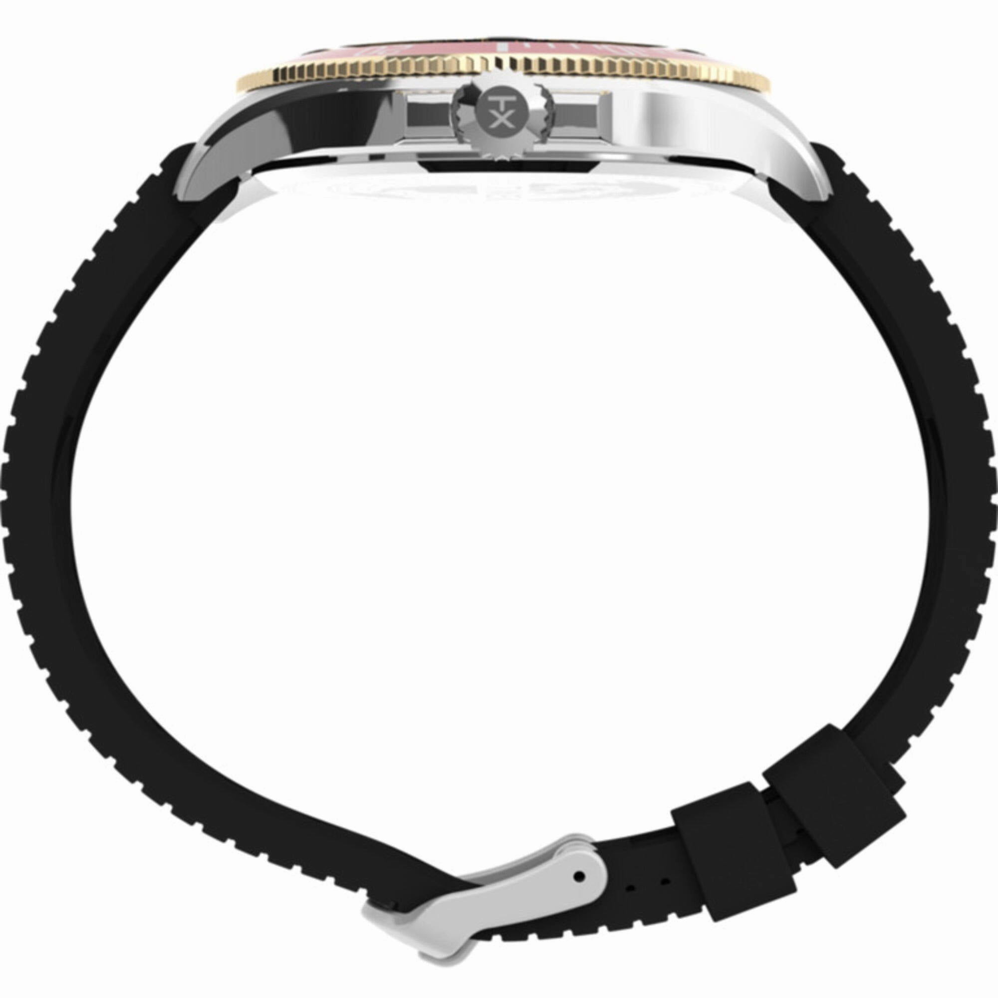 Timex Men's Watch - Harborside Coast Black Dial Rubber Strap Quartz | TW2V27300VQ