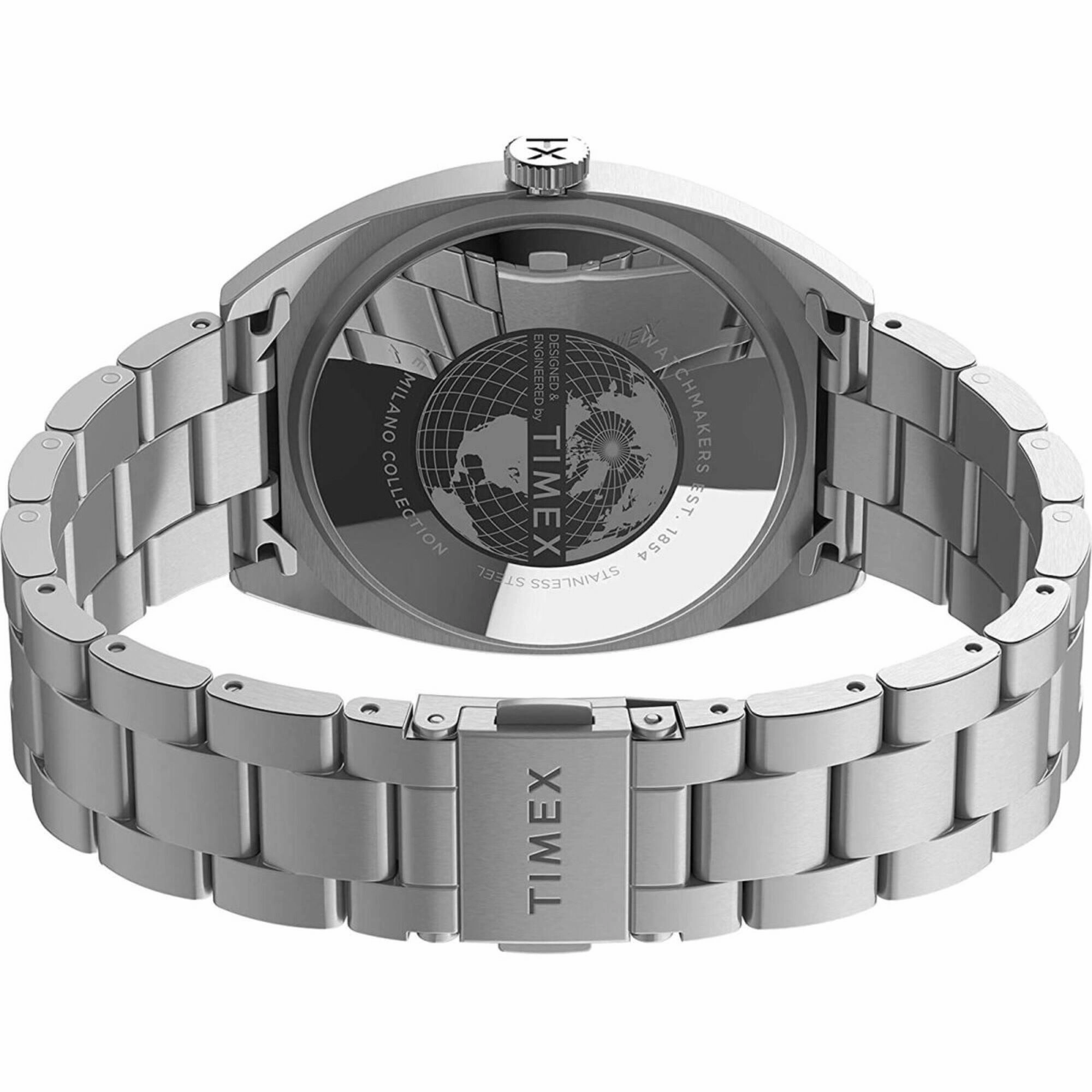 Timex Men's Watch - Milano XL Silver Tone Dial Stainless Steel Bracelet | TW2U15600VQ