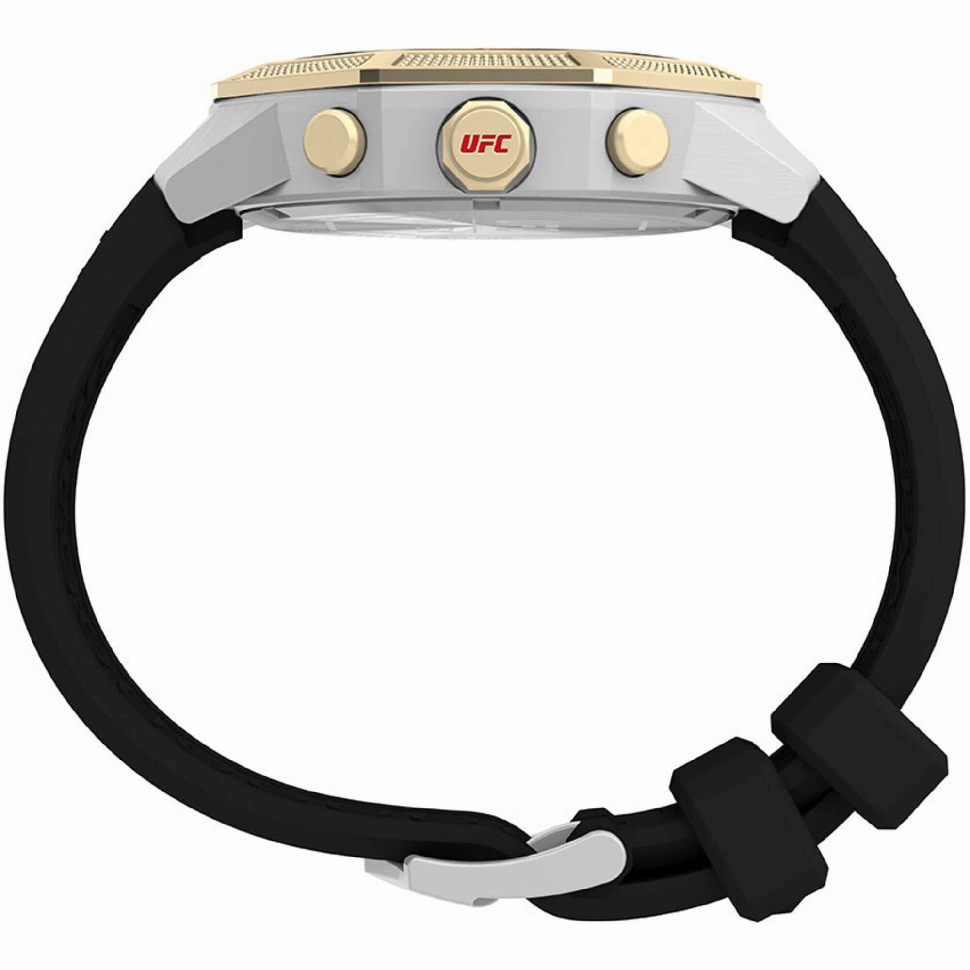Timex Men's Watch - UFC King Chrono Gold Tone Bezel Black Dial Strap | TW2V87300