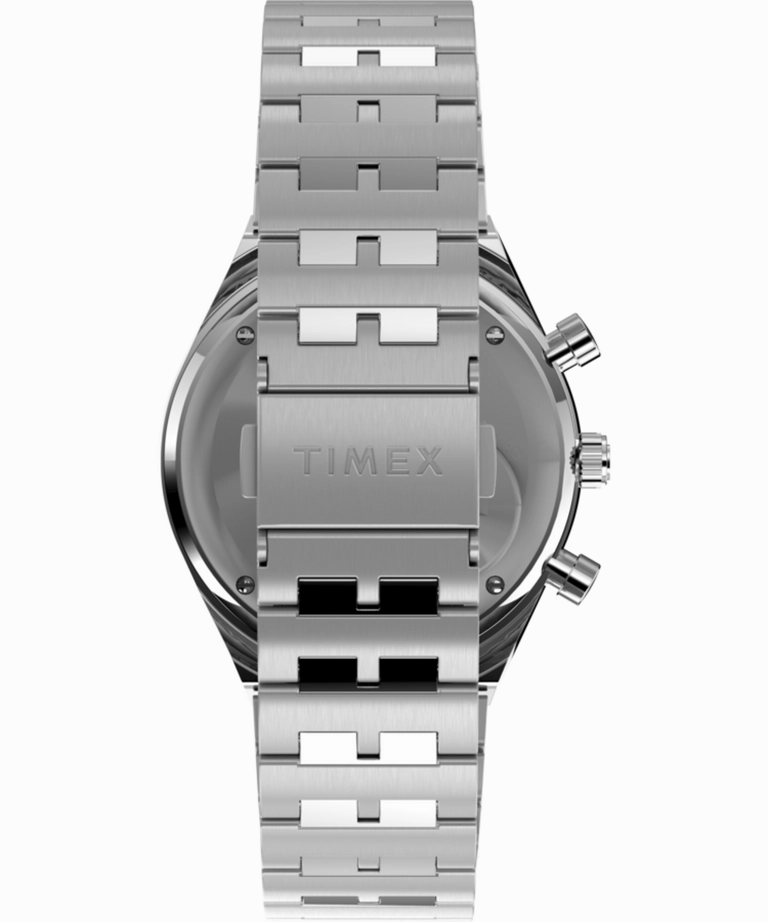 Timex Q Chronograph Stainless Steel Black Dial Watch TW2V42600