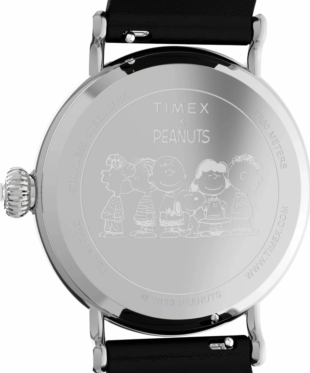 Timex Standard x Peanuts Featuring Snoopy Happy Birthday 40mm Leather Strap Watch