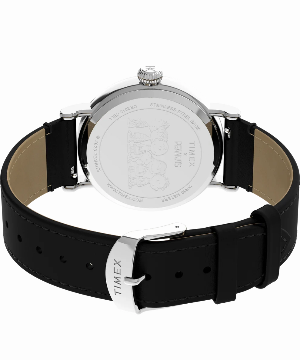 Timex Standard x Peanuts Featuring Snoopy Happy Birthday 40mm Leather Strap Watch