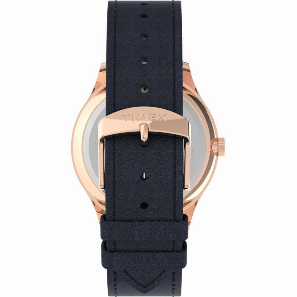 Timex Unisex Quartz Watch - Easy Reader Blue Dial Leather Strap | TW2U22400VQ