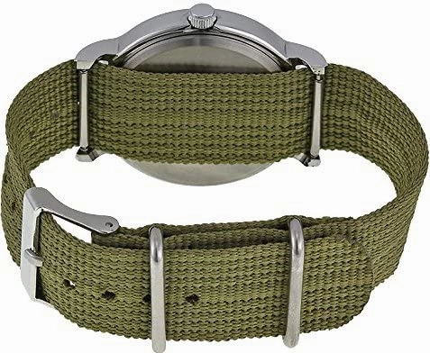 Timex Unisex T2N651 Weekender 38mm Olive Nylon Slip-Thru Strap Watch